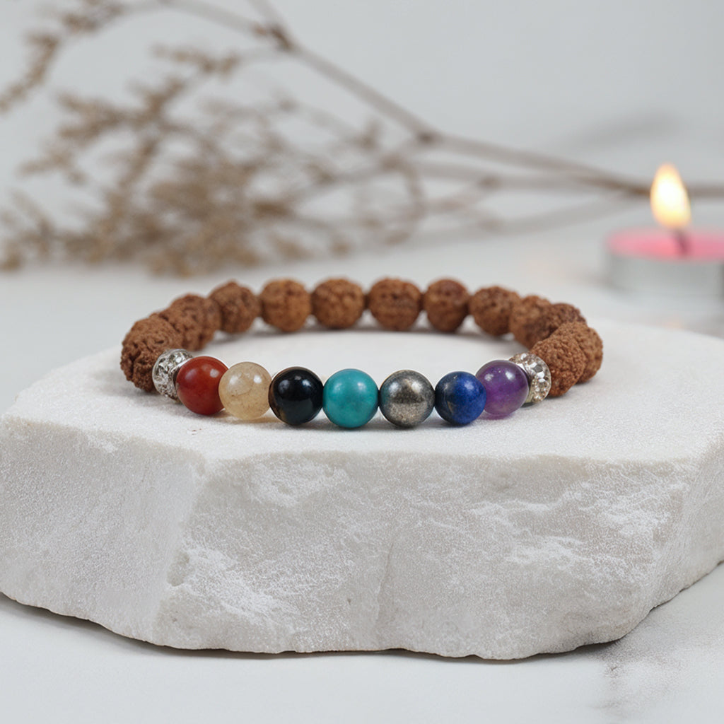 Siddh 7 Chakra Rudraksha Bracelet